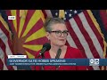 Gov. Katie Hobbs speaks following signing an executive order halting Arizona executions