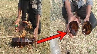 How to Cut a Glass Bottle in Half | একটি কাচের বোতল পরিষ্কারভাবে কাটার আশ্চর্যজনক উপায়