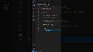 C Program to Concatenate Two String #shorts #coding