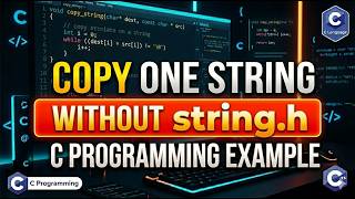 How to Copy a String in C Without Using string.h | Easy Example #embedded #cprogramming