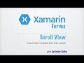 Xamarin Forms Tutorials  : Scroll View