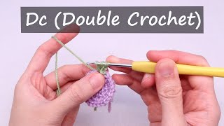 Crochet #006 How to crochet – Double Crochet | Basic skill of crochet