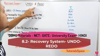 8.2- UNDO and REDO In Recovery System In DBMS | Undone & Redone In Recovery System In DBMS In HINDI