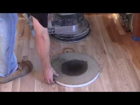 Buffing Stain on a Hardwood Floor with a Carpet Pad | City Floor Supply Buffing Stain on a Hardwood Floor with a Carpet Pad | City Floor Supply