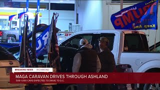 Trump caravan stops in Ashland