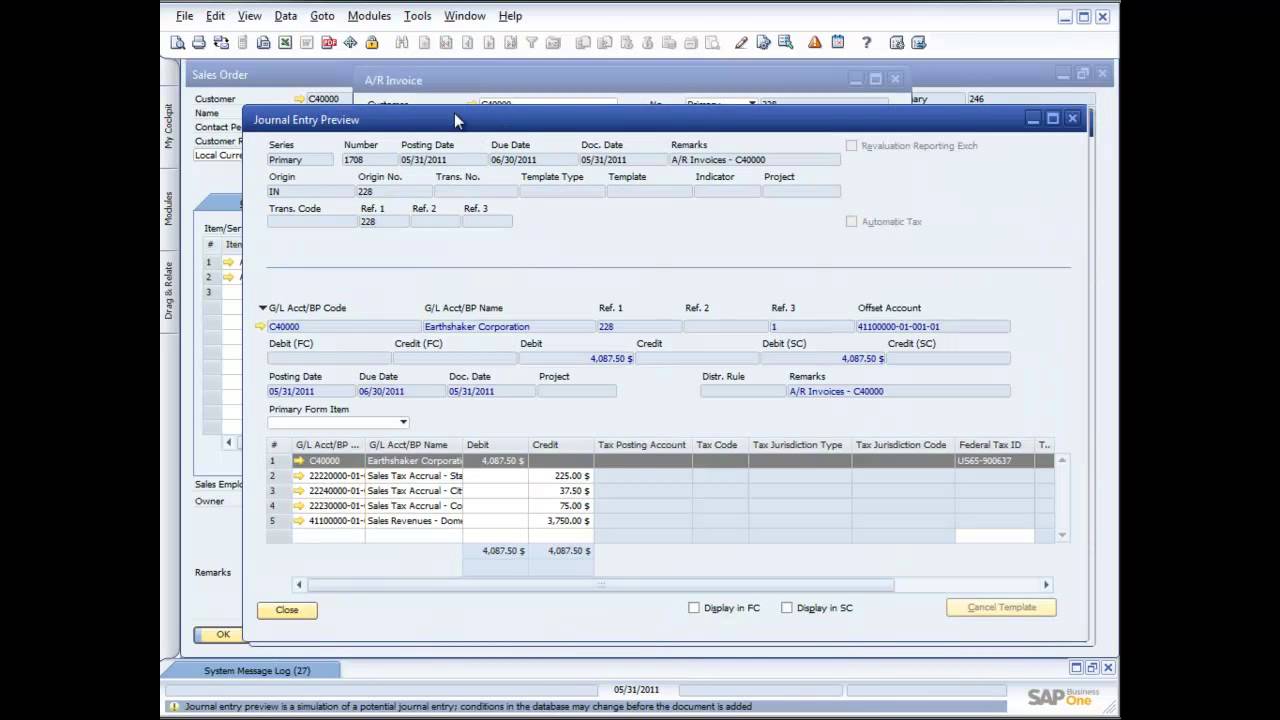 Invoicing Process In SAP Business One - YouTube