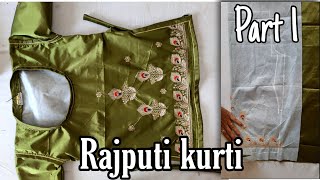 #Rajputikurti // Rajputi kurti cutting step by step🔥//PART 1