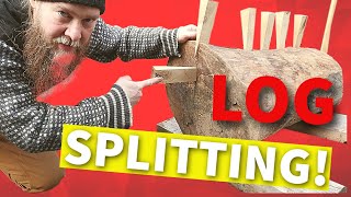 How Do You SPLIT A LOG? Watch Me Do It! Guess Which Tools I Use?