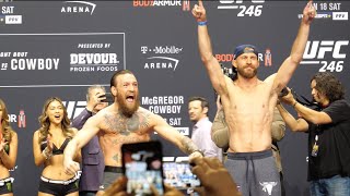 UFC 246 WEIGH-IN - Conor McGregor vs. Donald Cerrone last face-off