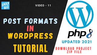 #11 WordPress Post Formats Tutorial | post formats in WordPress | Updated