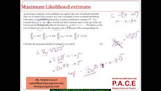 Parameter Estimation using Maximum Likelihood approach