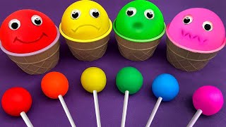 Oddly Satisfying Video l How To Make 6 Jars Fruit Slime into Glitter Lollipop Candy \u0026 Cutting ASMR