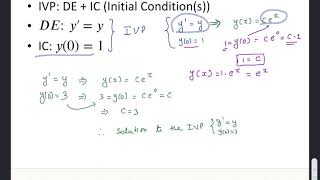 DE: Introduction to DE Part III - Parameter family of solutions and IVPs