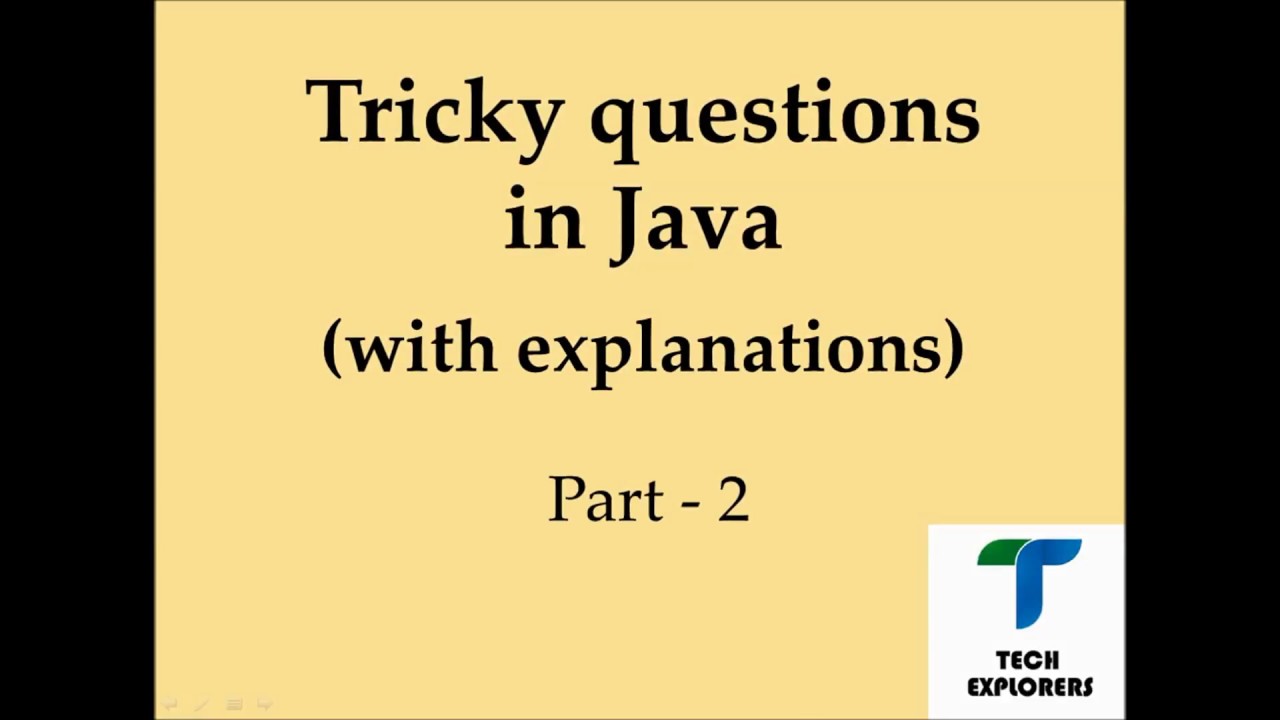 Tricky Questions In Java Part 2 - YouTube