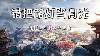 《错把路灯当月光》小田音乐社 /尹昔眠 【动态歌词】【错把路灯当月光 你就疑似地上霜 泪画在起雾的窗】抖音热歌