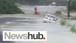 Rain, flooding, slips: Footage shows Cyclone Gabrielle's intensity in NZ | Newshub