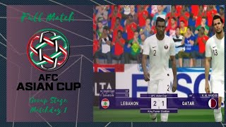 PES 2018 | Lebanon vs Qatar | AFC Asian Cup: Group C-Matchday 1 | Gembox Patch 2021 | PS3