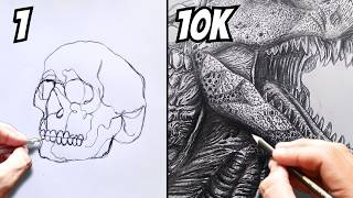 ¡Dibujo de 1 Línea vs Dibujo de 10.000 Líneas!