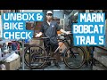 Unbox, bike check Marin bobcat trail 5