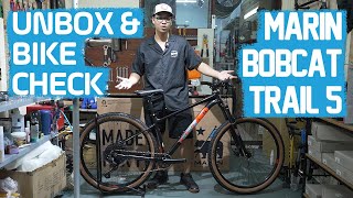 Unbox, bike check Marin bobcat trail 5