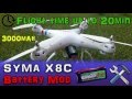 |MOD| Syma X8C #4 - Battery Mod Longer Flight Time Up To 20 Minutes! 3000mAh (4 of 5) Step By Step