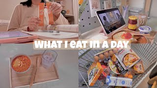 🍜 WHAT I EAT IN A DAY as a college student in Korea 🇰🇷 | grocery shopping, making spicy ramen