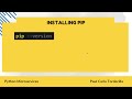 Installing python, pip and virtual environments