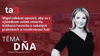 Migaľ odkázal opozícii, aby sa s výsledkom volieb zmierila. Kolíková hovorila o rozoštvávaní ľudí