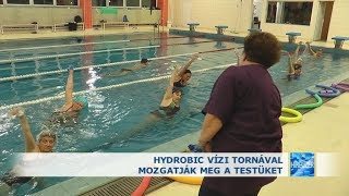 2019.03.28.  Hydrobic vízi tornával mozgatják meg a testüket