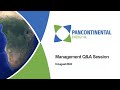 Pancontinental Energy (ASX:PCL) Management Q&A Session