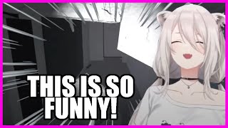 Botan can't stop laughing while breaking through walls in this Haunted Property