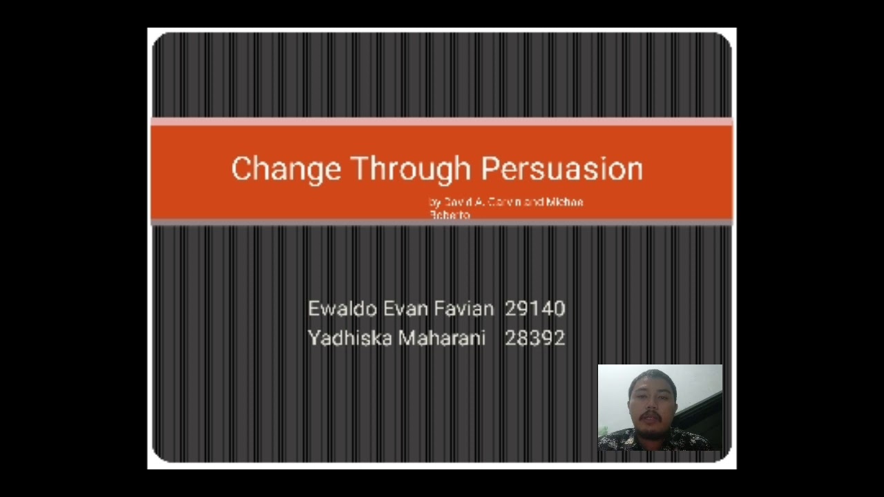 Change Through Persuasion - YouTube