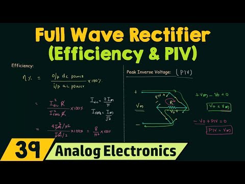 Full Wave Rectifier (Efficiency & PIV) Full Wave Rectifier (Efficiency & PIV)