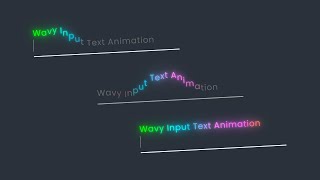 Input Text Wave Animation On Click using CSS & Javascript