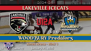 Lakeville Ice Cats U12A 2024-25:  vs Woodbury Predators  District Game 12 1/22/2025