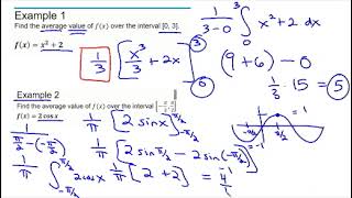 Topic 8 1 Average Value of a Function
