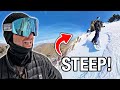 Scary Steep Snowboarding in Argentina