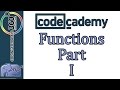 Learn PHP with CodeCademy: Functions, Part I
