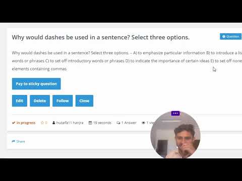Why would dashes be used in a sentence select three?