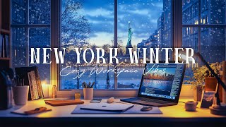 Cozy New York Winter Jazz ❄️ Focused Work Environment with Relaxing Jazz for Maximum Productivity