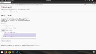 String 1 hasBad Javascript solution