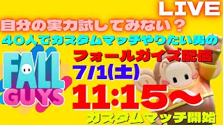 【FallGuys/参加型】集まれ！40人でカスタムマッチやりたいんじゃ！！ 全機種OK！【フォールガイズ】