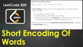 Short Encoding of Words | LeetCode 820