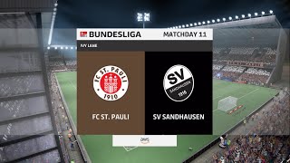 FIFA 22 | FC St. Pauli vs SV Sandhausen - 2. Bundesliga | Gameplay
