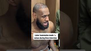 Lakers Were Making Goat Noises During LeBron's Interview 😂 #shorts