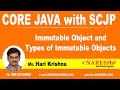 Immutable Object and Types of Immutable Objects | Java Tutorial