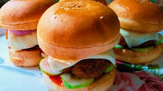 McDonald's Mutton Burger Recipe ❤️| Quick \u0026 Authentic Homemade burger ❤️| #786cookwithnikhat