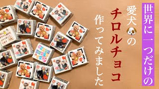 サプライズプレゼントに最適🎶世界に一つだけの愛犬のチロルチョコを作ってみた