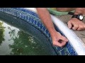 Putting pool vinyl liner back in the track (Best Way)