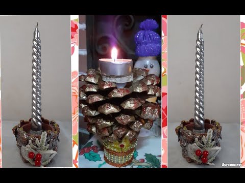2 Decorações De Natal Linda Usando Pinhas Youtube